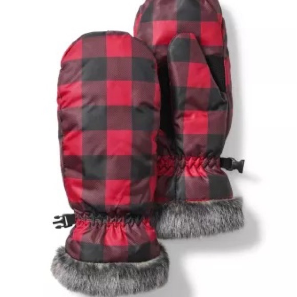 Eddie Bauer Accessories - NWT Eddie Bauer Plaid Sun Valley Down Mittens